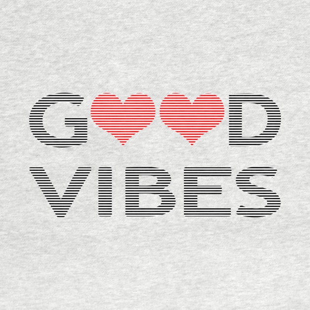 Good vibes - heart - black and red. by kerens